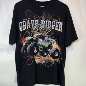 VTG Grave Digger T Shirt Monster Truck Size M Black Tee Kill Devil Hills, NC